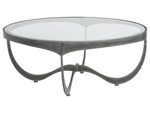 Artistica Home by Lexington Metal Designs Sophie 42 Inch Round Metal Cocktail Table Iron Gray