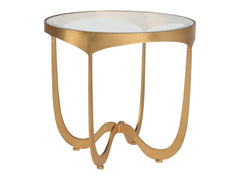 Artistica Home by Lexington Metal Designs Sophie 26 Inch Round Metal End Table Gold Leaf