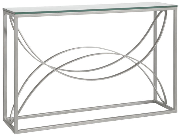 Artistica Home by Lexington Metal Designs Ellipse 54 Inch Modern Silver/Gold Console Accent Table