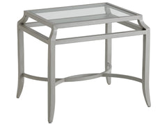 Tommy Bahama Outdoor by Lexington Silver Sands Soft Gray Rectangular End Table
