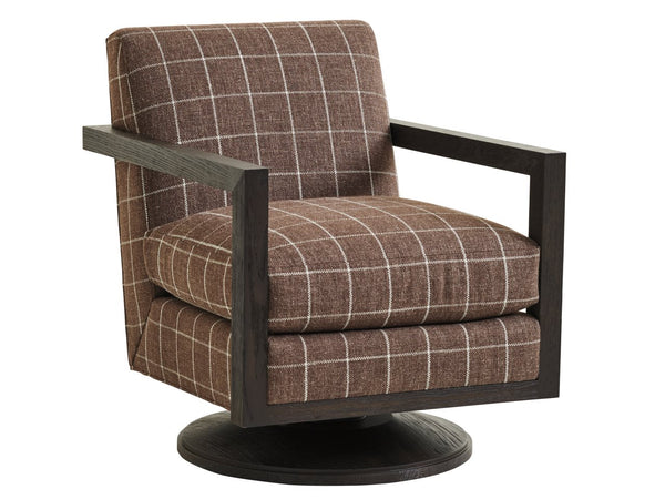Barclay Butera Upholstery by Barclay Butera Willa Swivel Armchair in Brown