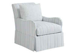 Tommy Bahama Home by Lexington Ocean Breeze Multicolor Palm Frond Swivel Chair