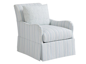 Tommy Bahama Home by Lexington Ocean Breeze Multicolor Palm Frond Swivel Chair