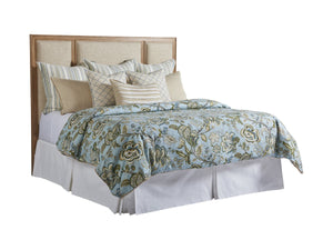 Barclay Butera by Lexington Newport Crystal Cove Upholstered Panel Brown California King Headboard