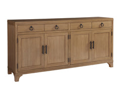 Barclay Butera by Lexington Newport 78 Inch Wide 4-Drawer Bayside Sideboard Wood Sandstone Finish