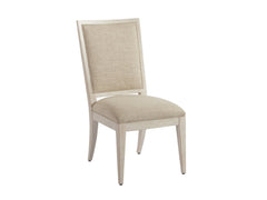 Barclay Butera by Lexington Newport Eastbluff 19 Inch Wood Upholstered Side Chair White Washed/Ivory