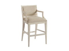 Barclay Butera by Lexington Newport Bar & Counter Stool Upholstered/Metal in Blue