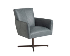 Barclay Butera Upholstery by Barclay Butera Brooks Leather Swivel Chair Bronze