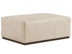 Barclay Butera Upholstery by Barclay Butera Sterling Leather Ottoman