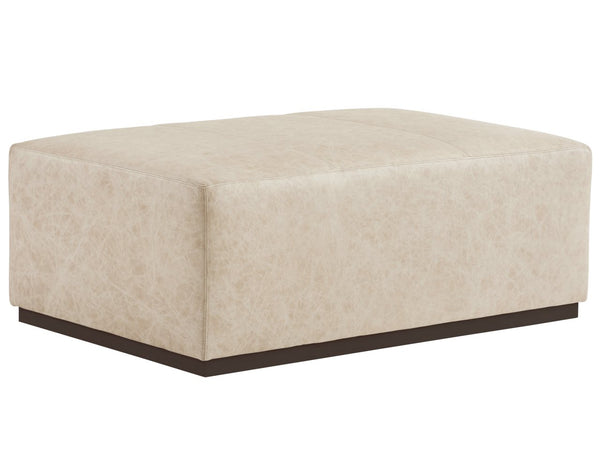 Barclay Butera Upholstery by Barclay Butera Sterling Leather Ottoman