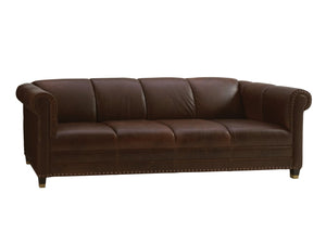 Carlyle by Lexington Mahogany Springfield Leather Sofa Carlyle