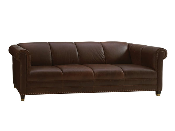 Carlyle by Lexington Mahogany Springfield Leather Sofa Carlyle
