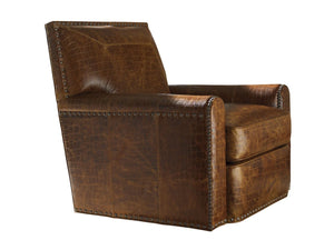 Tommy Bahama Home by Lexington Stirling Park Leather Swivel Chair Upholstery