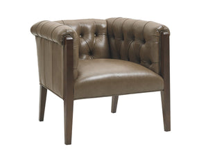Oyster Bay by Lexington Brookville Leather Barrel Chair