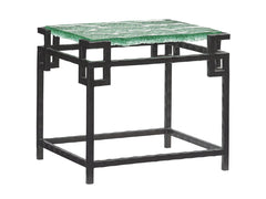 Tommy Bahama Home by Lexington Island Fusion Hermes Reef Glass Top End Table