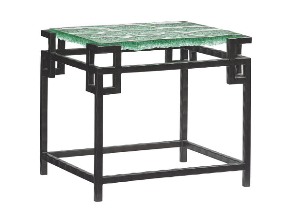 Tommy Bahama Home by Lexington Island Fusion Hermes Reef Glass Top End Table