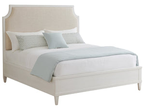 Tommy Bahama Home by Lexington Ocean Breeze White Belle Isle Wood Frame Upholstered Queen Bed