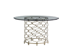 Laurel Canyon by Lexington Bollinger Round Dining Table with 54 Inch Glass Top
