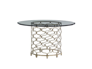 Laurel Canyon by Lexington Bollinger Round Dining Table with 54 Inch Glass Top
