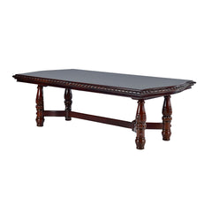 Steve Silver Antoinette 120-Inch Pedestal Dining Table With 24-Inch Leaf In Warm Brown Cherry