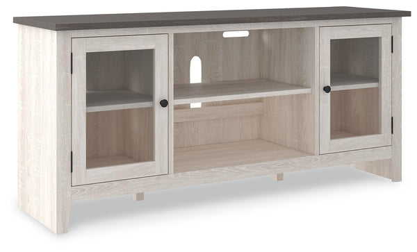 Dorrinson 60-Inch 2-Door LG TV Stand (Fireplace Optional) Two-tone
