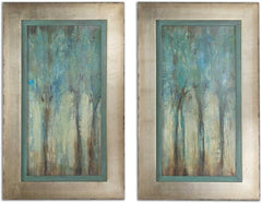 Uttermost Whispering Wind 2-Piece Blue Framed Art