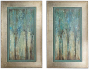 Uttermost Whispering Wind 2-Piece Blue Framed Art