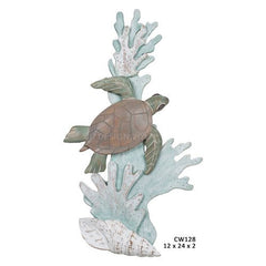 T.I. Design Turtle On Reef Facing Right Wall Art