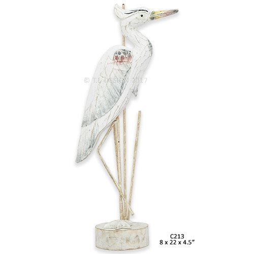 T.I. Design Antique Nautical Heron Medium Tabletop