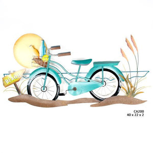 T.I. Design Beach Cruiser Bike Scene Wall Art