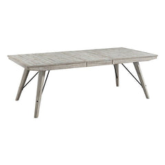 Intercon Modern Rustic Weathered White Modern Trestle Dining Table