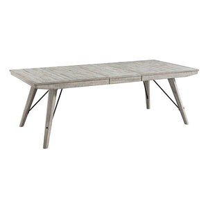 Intercon Modern Rustic Weathered White Modern Trestle Dining Table