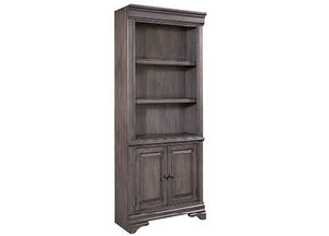 bookcase with doors.