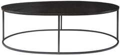 Uttermost Coreene Antique Black Oval Coffee Table