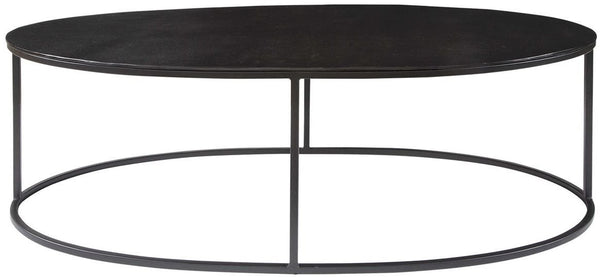 Uttermost Coreene Antique Black Oval Coffee Table