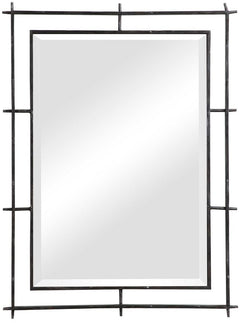 Uttermost Ironworks Ebony Industrial Mirror