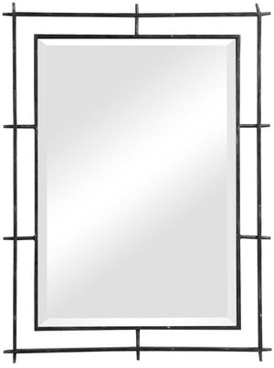 Uttermost Ironworks Ebony Industrial Mirror
