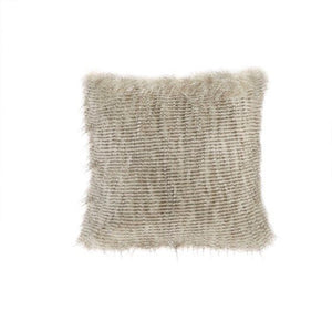 Olliix Madison Park Edina Natural Faux Fur Square Pillow