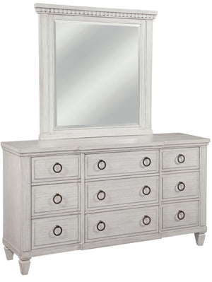 American Woodcrafters Salter Path Mirror White Grain