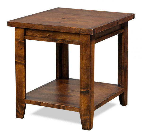 aspenhome alder grove end table in fruitwood