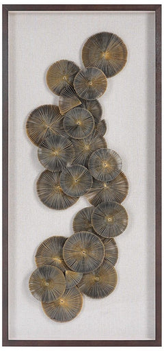 Uttermost The Times Light Oatmeal/Dark Walnut Shadow Box Wall Art