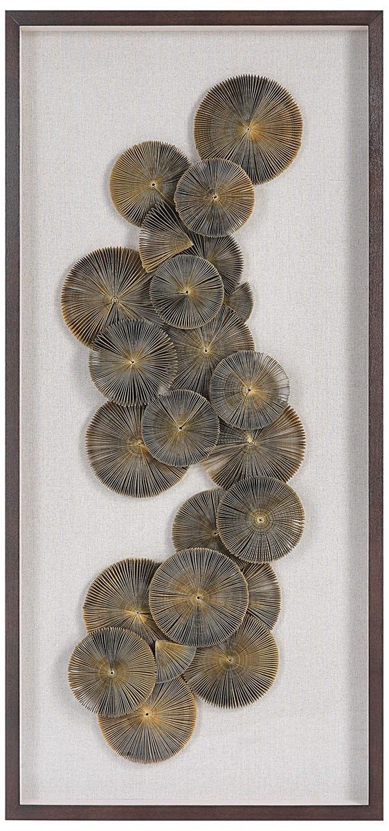 Uttermost The Times Light Oatmeal/Dark Walnut Shadow Box Wall Art