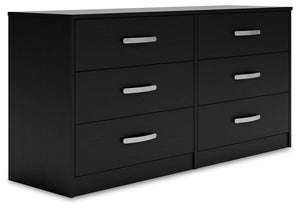 Finch 6-Drawer Dresser Black