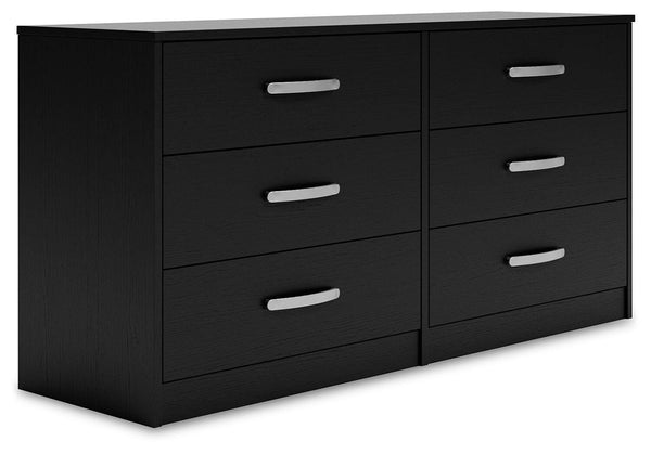 Finch 6-Drawer Dresser Black