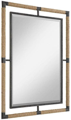 Uttermost Melville Black/Brown Mirror