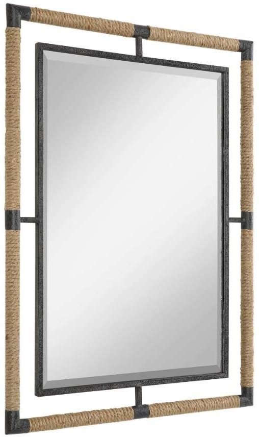 Uttermost Melville Black/Brown Mirror