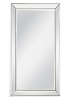 Bassett Mirror Glam White/Silver Ashley Floor Mirror