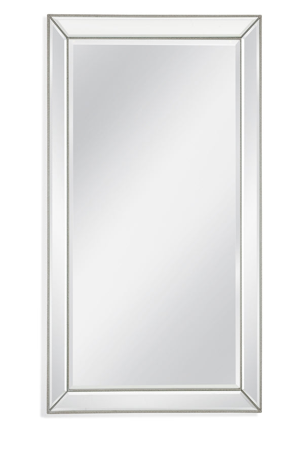 Bassett Mirror Glam White/Silver Ashley Floor Mirror