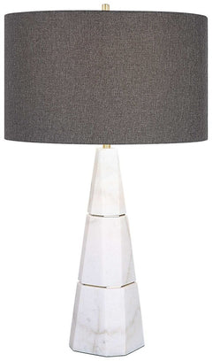 Uttermost Citadel White Marble Table Lamp