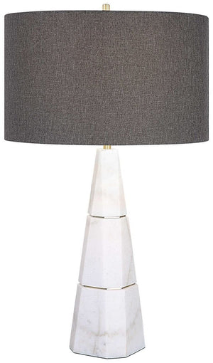 Uttermost Citadel White Marble Table Lamp